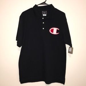 Champion Black Medium Short Sleeve Polo